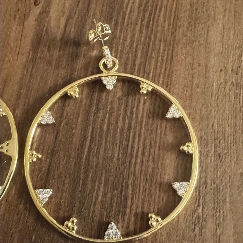 RIVKA FREEDMAN 18K Plated Cluster Hoops